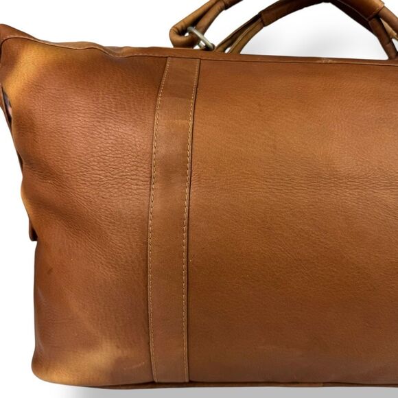 Piel Leather Vintage Colombian Duffel Travel Overnight Bag Weekender Rugged - Picture 13 of 16